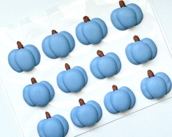 Royal Icing Transfers | Edible Halloween Pumpkins | Cornflower Blue