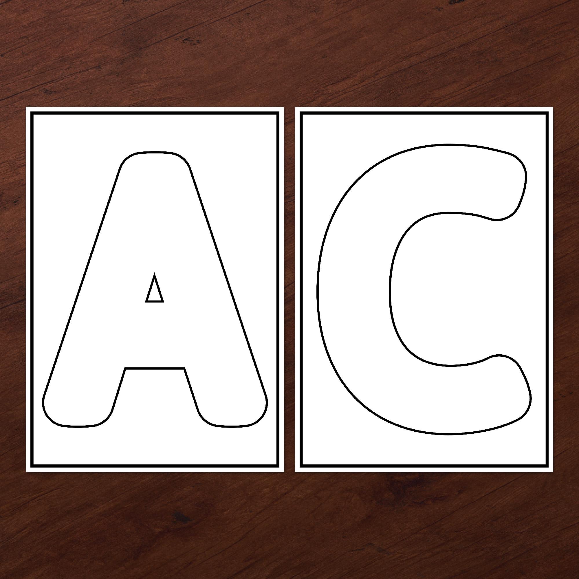 Alphabet Coloring Pages, Kids Letters Coloring Sheets, Printable PDF