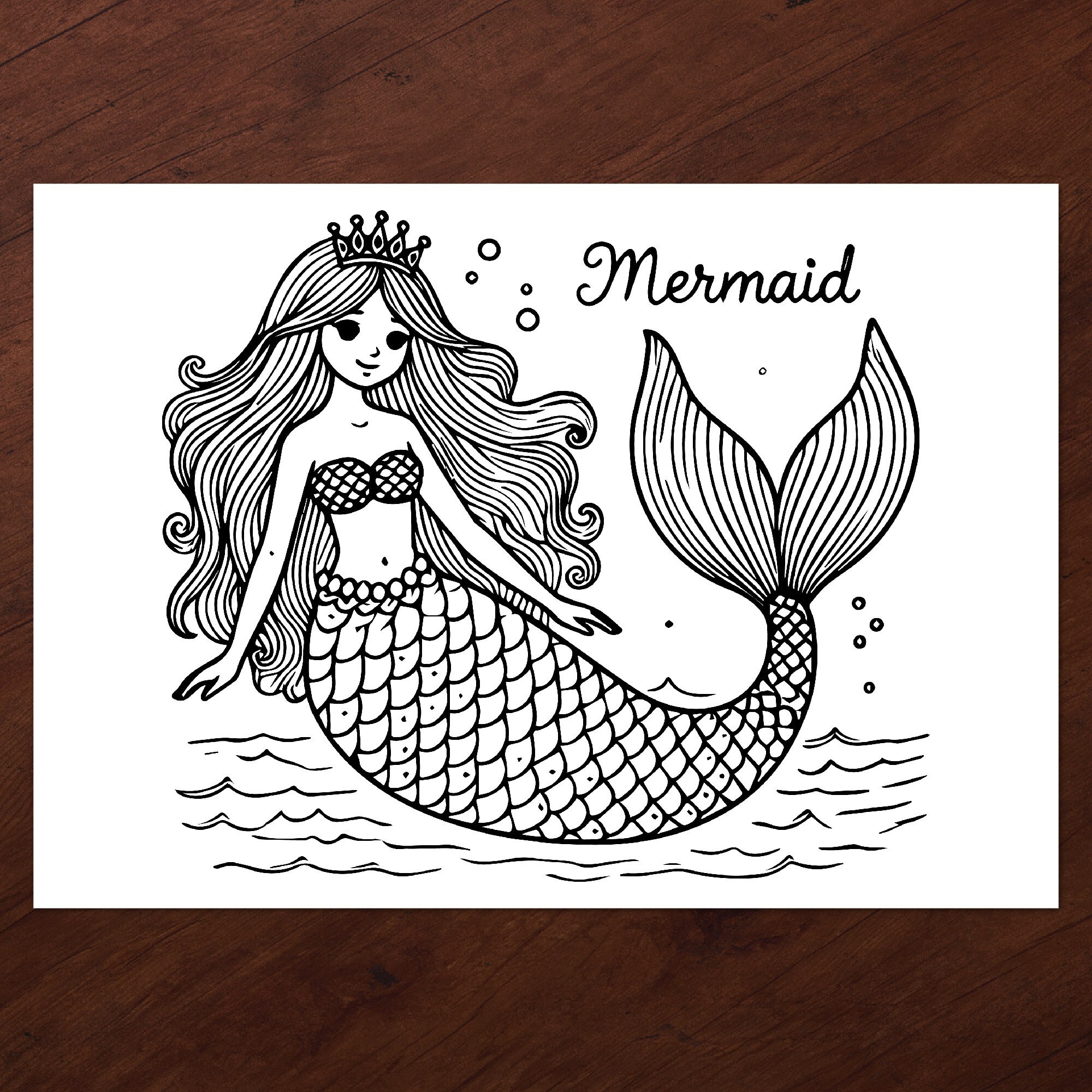 Mermaid Coloring Pages, Kids Mermaid Coloring Sheets, Printables ...