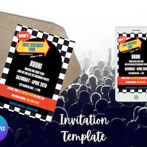 Warped Birthday Invitation Digital Download Template