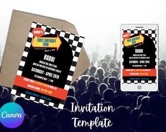 Warped Birthday Invitation Digital Download Template
