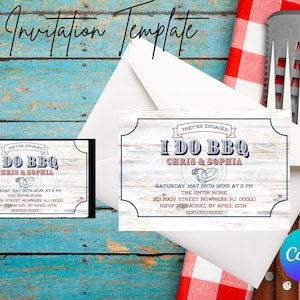 I Do BBQ Engagement Party Digital Download Invitation Template