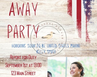 Military Going away party-digital download invitation template