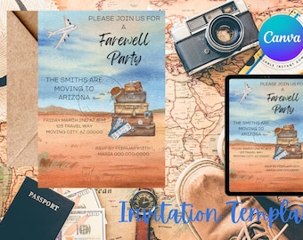 Farewell Moving Party- Digital Download Invitation Template