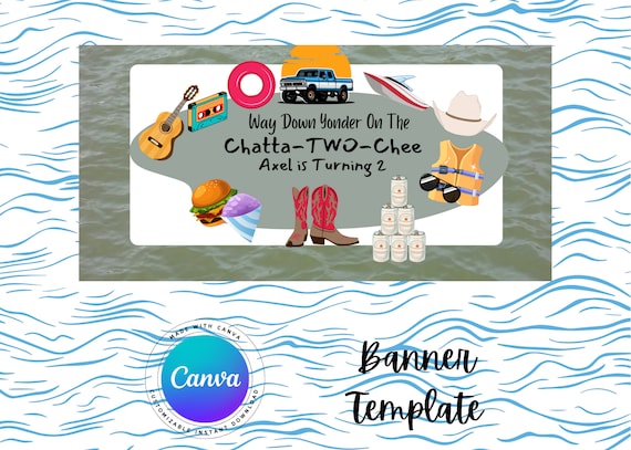 Chatta-two-chee 2nd Birthday Banner Digital Download Template - Etsy