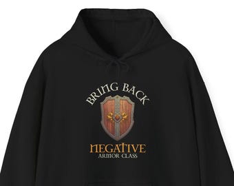 Negative Armor Class Hoodie: Unisex DnD RPG Heavy Blend Sweatshirt