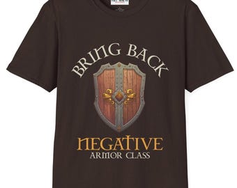 Negative Armor Class T-Shirt: Dungeons and Dragons RPG Humor