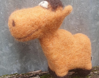Needle felted brown camel -wool felt camel home decoration