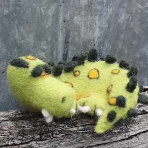 Handmade felt crocodile toy