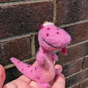 Handmade felt gecko decoration