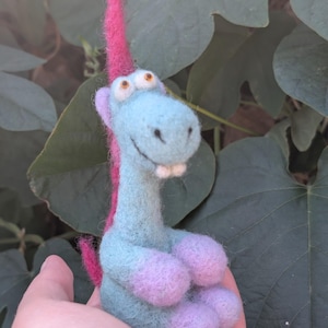 Handmade unicorn needle felted toy