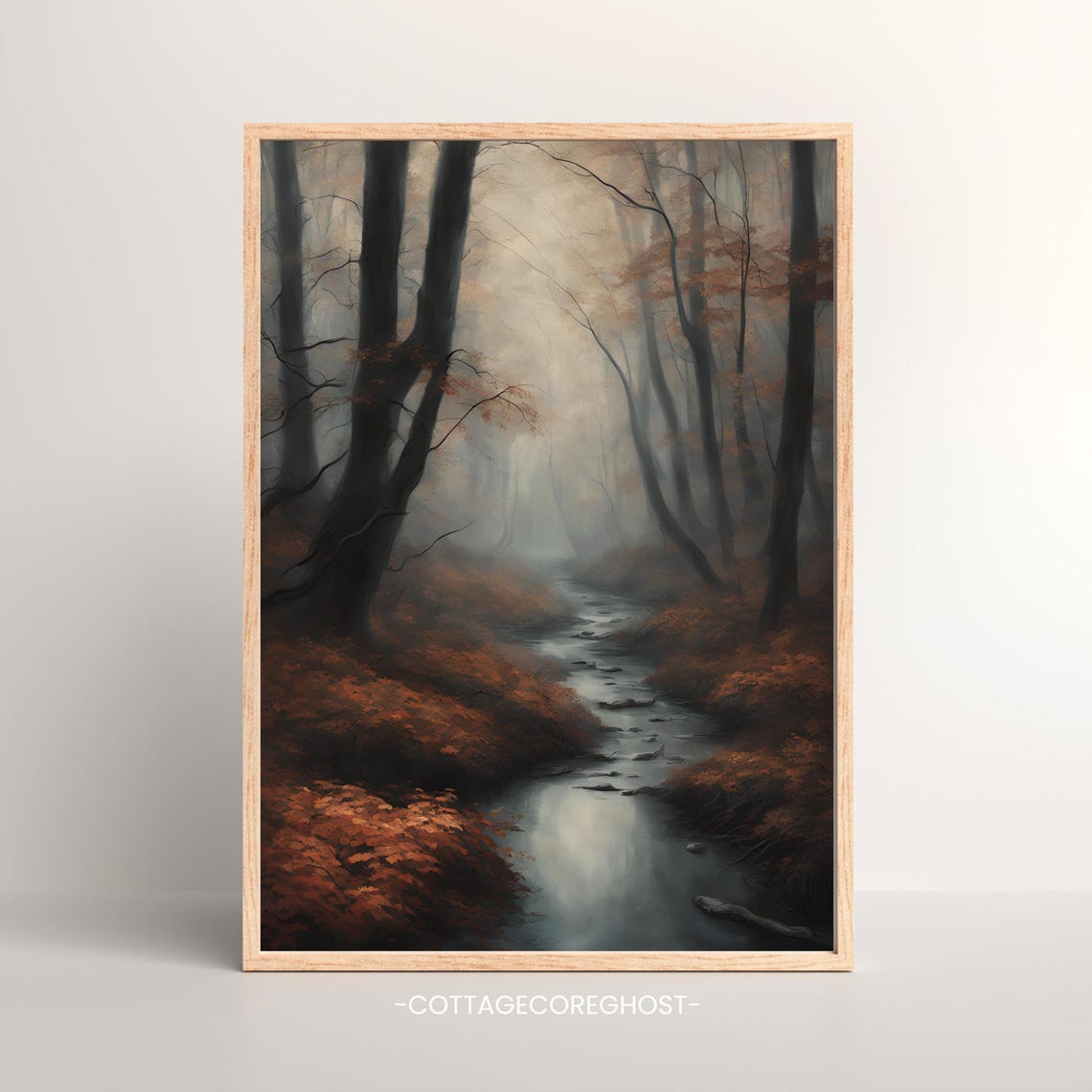 Dark Autumn Forest, Vintage Poster, Art Poster Print, Cottagecore ...