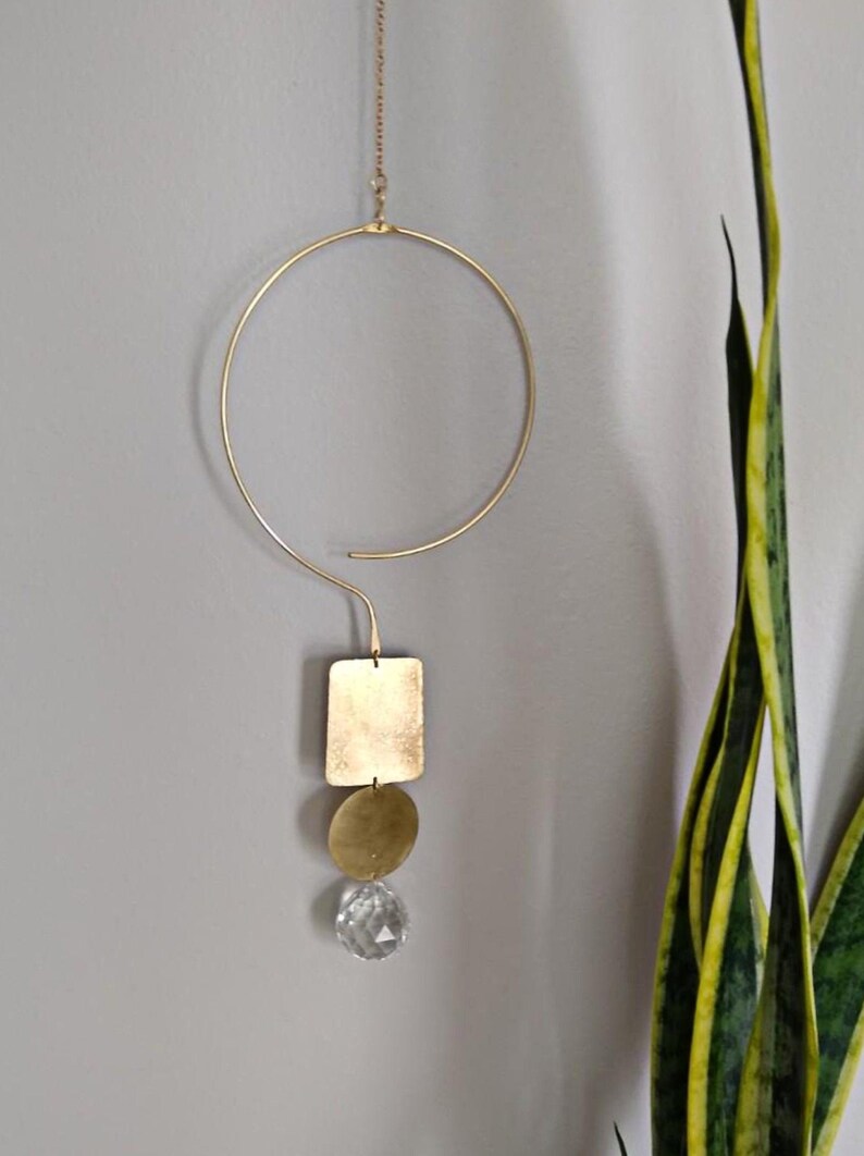 Brass Crystal Light Catcher Sun Catcher Window Decoration Etsy