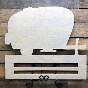 Camper Door Rail, Camper Sign, Camper Door Hanger, Door Hanger Rail, Wood Cutout, DIY Sign, Unpainted Sign, Wood  Blank, Wood