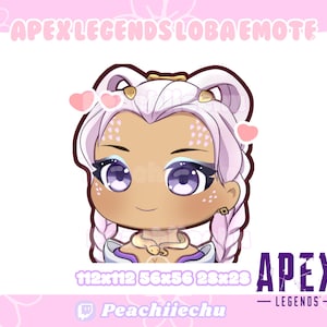 Apex Legends Loba Emote | Lunar Goddess | Chibi | Gamer Girl | Kawaii | Twitch Discord Youtube Emotes | Streamer