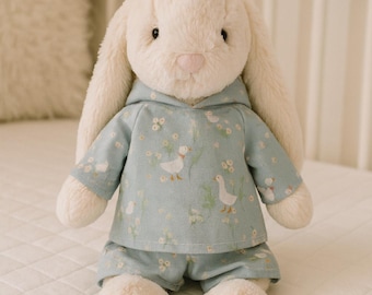 Felpa con cappuccio a forma di cigno per Jellycat, abbigliamento Jellycat, abito personalizzato Jellycat, coniglietti, regalo di Pasqua, regali per bambini piccoli, regalo per baby shower /7