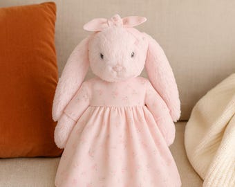 Rose Dress For Jellycat, Doll Clothes, Pink Dress Outfit For Jellycat, Bunny Dolls Outfits With Multiple Sizes