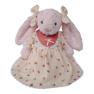 Outfits For Jellycat, Clothes For Jellycat, Handmade Dress For Jellycat, Bunny Dolls Outfits, Easter Gift, Handmade Dress Doll For Babies /4