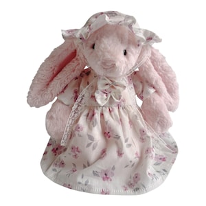 Purple Floral Princess Dress For Jellycat, Clothes For Jellycat Bunny, Jellycat Dress, Jellycat Outfit, Jellycat Custom Dress, Gift For Kids
