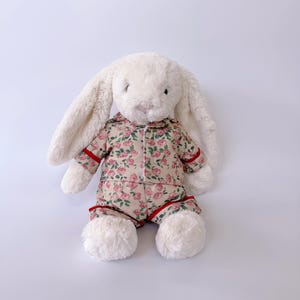 Clothes For Jellycat, Handmade Rose Pajamas For JellyCat, Jellcat Dress, Baby Shower Gift Nursery Gift Valentine Gift Christmas Gift /9