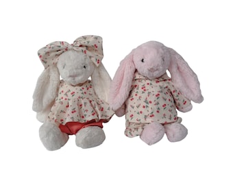 Outfits for Jellycat, Jellycat Clothing, Handmade dress for Jellycat bunnies, Bunny dolls outfits with multiple sizes /1