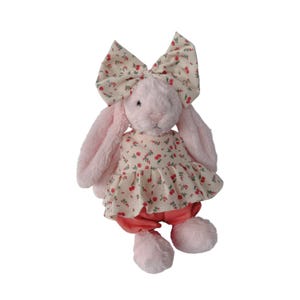 NEWEST DESIGN For Jellycat Outfit, Jellycat Costume, Jellycat Dress, Easter Bunny Clothes, Jellycat with Big Bow, Handmade Cloth Doll /5