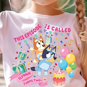 Custom Blue Birthday Girl Shirt Personalized Blue Birthday Girl Shirt Birthday Kid Shirt Birthday Party Outfit Birthday Family Party Tee