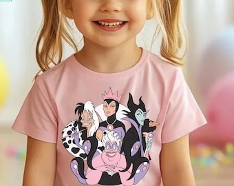 Villains Kids T-Shirt Evil Friends 2025 Matching Bad Witch family trip shirt Evil Queen Tee Evil Queen Ursula Maleficent