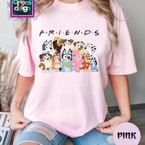 Cartoon Dog Shirt Gift For Dog tee Blue Dog tee Gift For Friends Blue Dog Friends Girl Gift for cartoon lover Cartoon shirt gift for friends