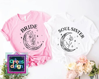 Boho Bride Shirt Soul Sister Shirt Boho Bachelorette tees Mystical Bachelorette tee Bohemian Bride tee Bohemian Bachelorette gift for bride