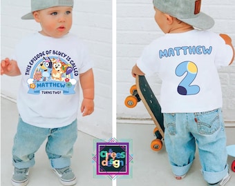 Blue Boy Custom Birthday Shirt puppy Birthday Party Shirt Blue Personalized puppy tee Toddler Birthday Blue Fan Gift Cute toddler tee