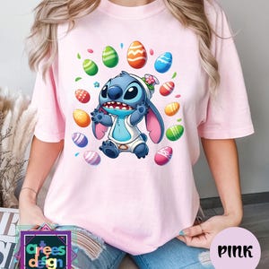 Comfort colors Stitch Happy Easter Shirt Disney Stitch Happy Easter Shirt Stitch Bunny Shirt Disney Easter Shirt Disney Happy Easter Shirt