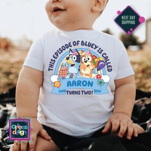 Customizable Blue Birthday Boy Shirt Personalized Birthday Boy Shirt Birthday Dog Shirt Birthday Party Shirts Funny Toddler Shirt turns year