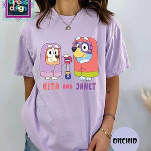 Blue dog grannies Shirt Grandma Blue Tee Here Come Grannies Grandma shirt gift for Granny Funny Blue Shirt Blue Party Gift Blue Cartoon Tee
