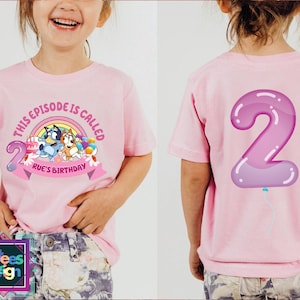 This Episode of Blue is called Birthday Girl Shirt Blue dog Girl Shirt Custom Birthday Party tee Personalized birthday girl tee blue dog tee