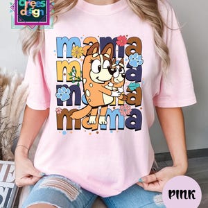 Comfort Colors Mama Shirt Blue Dog mom shirt Floral mom Shirt Mothers Day Gift Gift For Mom Cute Mom Shirt Flower Tee Mothers day Shirt