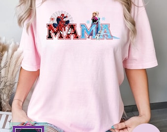 Disney Princess and Spider Mama Shirt Mama Princess Disney Shirt Mother's Day Shirt Spider Mama Tee Princess Mom Gift Gift Shirt for Mother