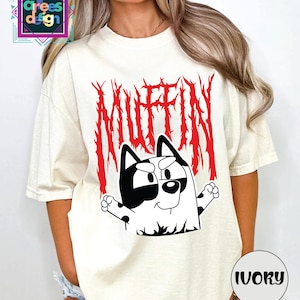 Comfort Color Blue Dog Muffin Shirt Muffin Metal Emotions Shirt Muffin Shirt Muffin Cartoon Shirt Cartoon Muffin Shirt Blue Muffin Shirt