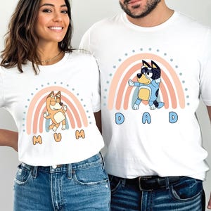 Comfort Colors Blue Mom Dad Shirt Family Matching Shirt Blue Dog Mum Shirt Blue Dog Dad Shirt Blue Dog Family Shirt Disney Dad Shirt