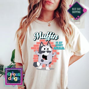 Muffin is My Spirit Animal Shirt My Emotions In A Day Muffin Shirt Family Matching Shirts Cartoon Shirt Cute Blue Dog T-Shirt Animal Lover