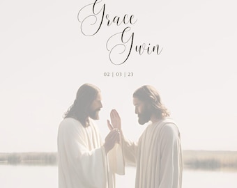 LDS Baptism Poster: Customizable Sign, Minimalist Decor (Digital Download)