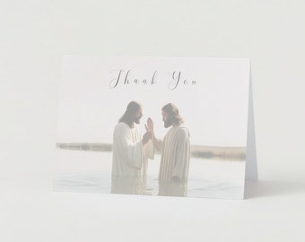 LDS Baptism Thank You Card Template: Customizable Printable (Digital Download)