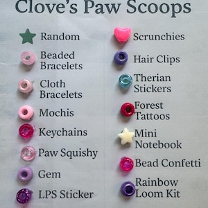 Clove’s Paw Mystery Scoops - Mochis, Stickers, Bracelets & More  - Surprise Gift Pack