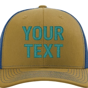 Gorra de camionero Richardson 112 con bordado 3D personalizado: gorra personalizada con logotipo/texto y logotipo de empresa personalizado.