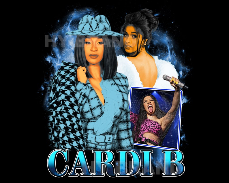 Cardi B Png, T-shirt Design, Bootleg Tees Design, Ready to Print ...
