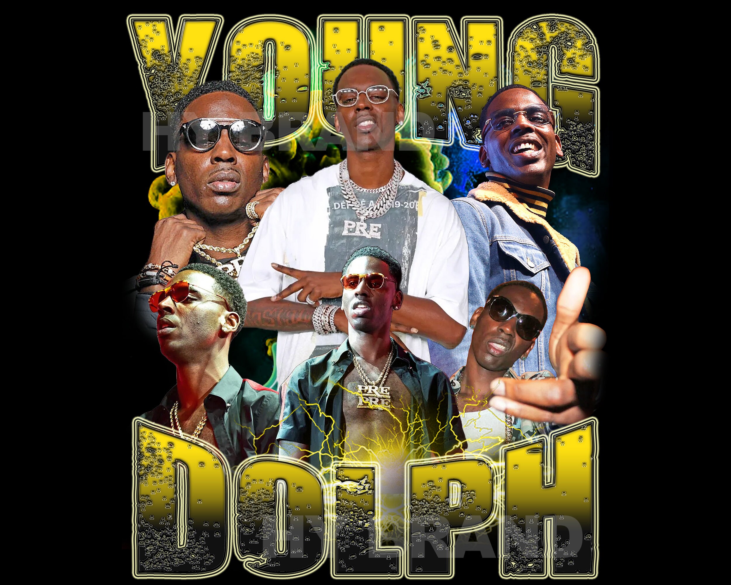 Young Dolph PNG T-shirt|rap Tee Jumbo Graphic Print Savage Mode|rare ...