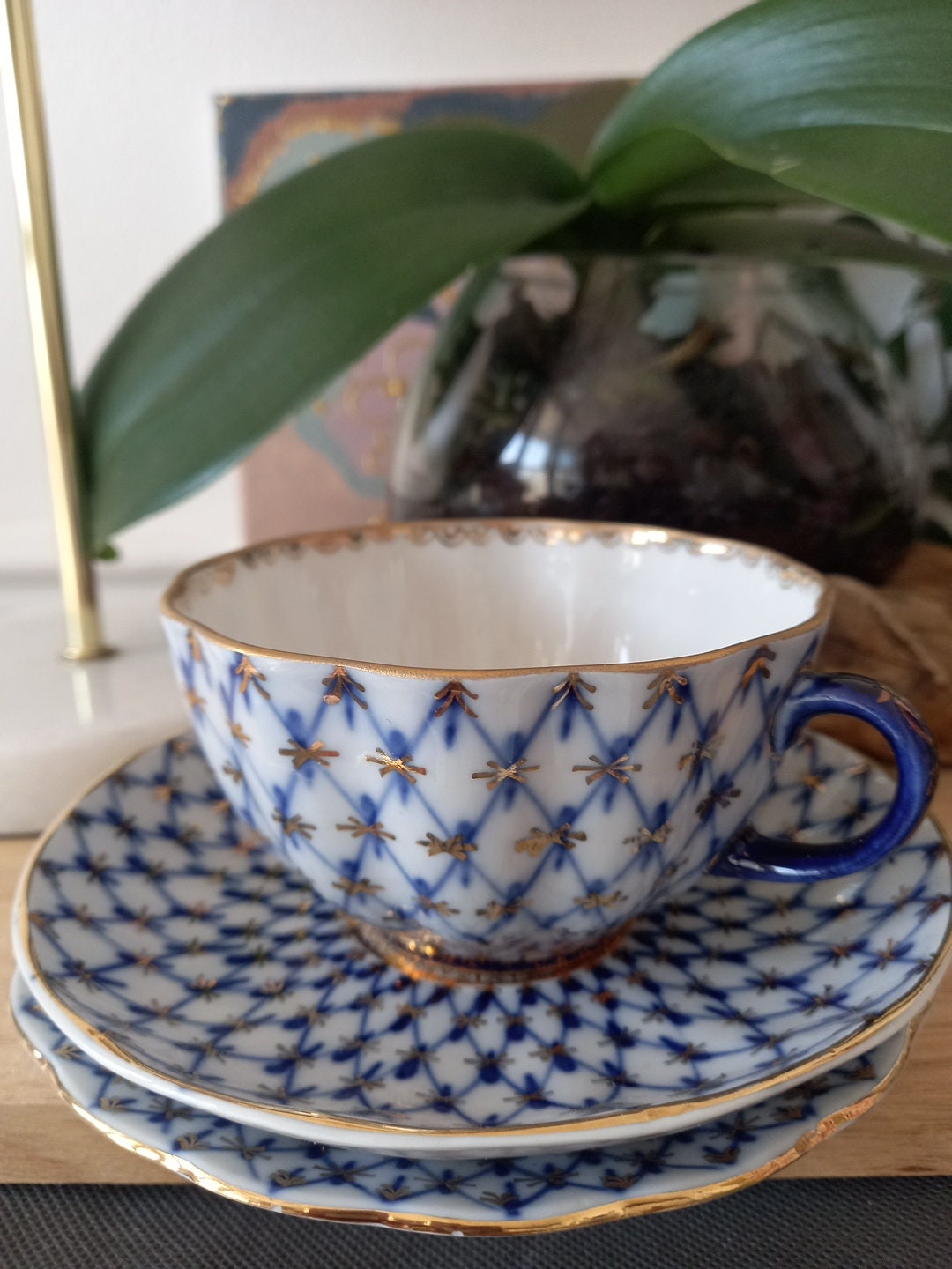 GZHELグジェリ陶器　壁飾り Gzhel pottery - Etsy 日本