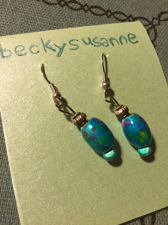 blue drop earrings