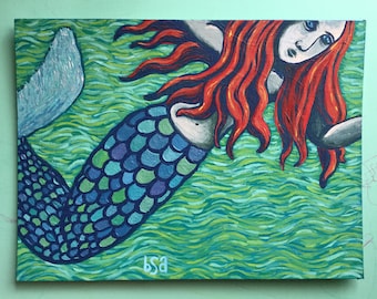 Roxanne la sirena Pintura original