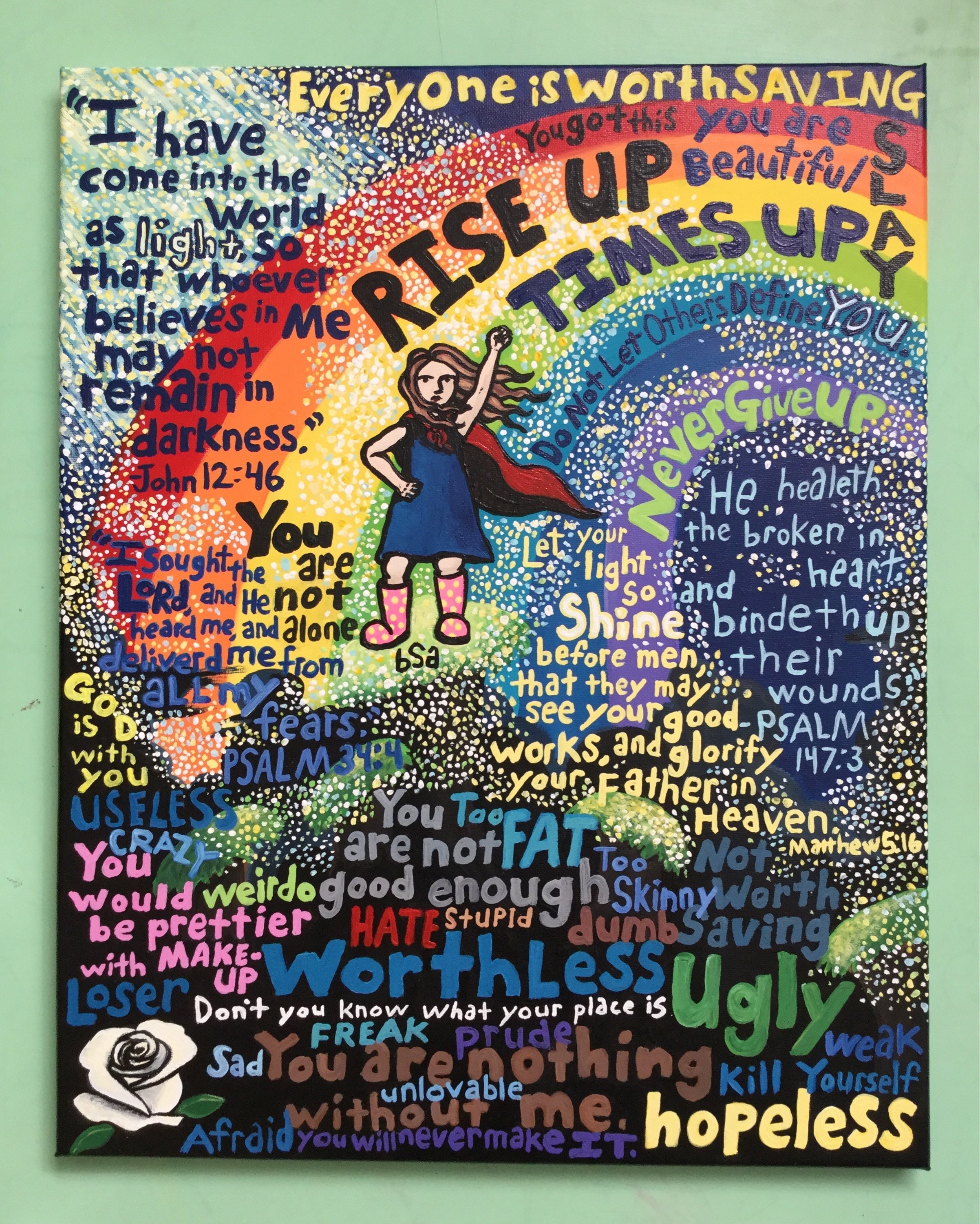 Time S Up Original Painting Etsy